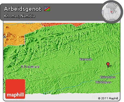 Political Panoramic Map of Arbeidsgenot