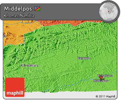 Political Panoramic Map of Middelpos