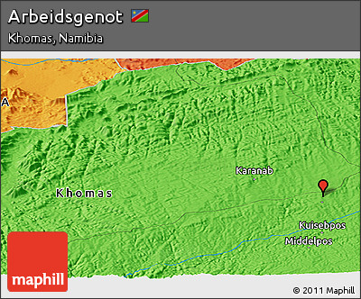 Political Panoramic Map of Arbeidsgenot