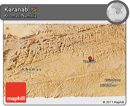 Satellite Panoramic Map of Karanab