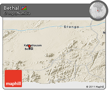 Shaded Relief Panoramic Map of Bethal