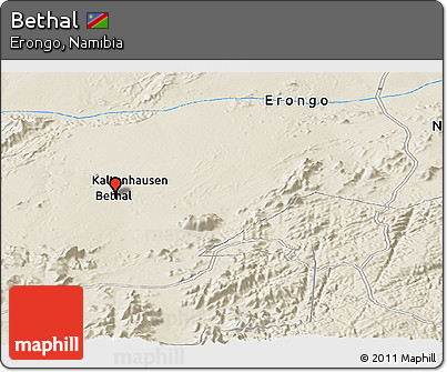 Shaded Relief Panoramic Map of Bethal