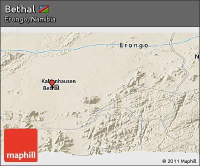 Shaded Relief Panoramic Map of Bethal