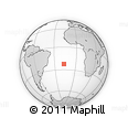 Outline Map of the Area around 22° 33' 23" S, 16° 55' 29" W, rectangular outline