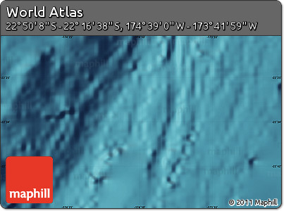 Satellite Map of the Area around 22° 33' 23" S, 174° 10' 30" W