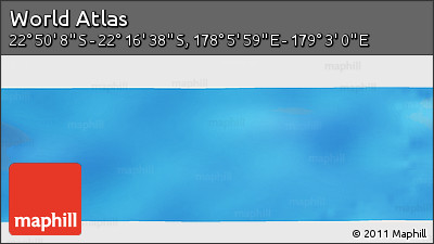 Physical Panoramic Map of the Area around 22° 33' 23" S, 178° 34' 29" E