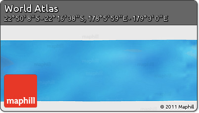 Physical Panoramic Map of the Area around 22° 33' 23" S, 178° 34' 29" E