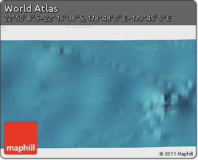 Satellite 3D Map of the Area around 22° 33' 23" S, 179° 16' 30" E