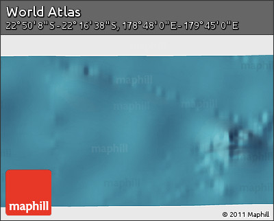 Satellite 3D Map of the Area around 22° 33' 23" S, 179° 16' 30" E