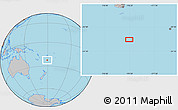 Gray Location Map of the area around 22° 33' 23" S, 179° 16' 30" E