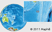 Physical Location Map of the area around 22° 33' 23" S, 179° 16' 30" E
