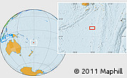 Political Location Map of the area around 22° 33' 23" S, 179° 16' 30" E