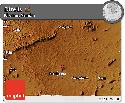 Physical 3D Map of Direlis