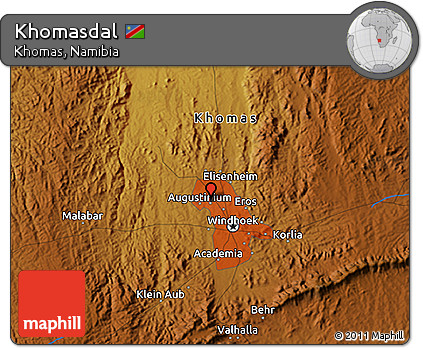 Physical 3D Map of Khomasdal