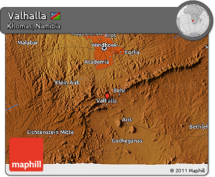 Physical 3D Map of Valhalla