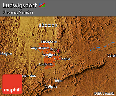 Physical 3D Map of Ludwigsdorf