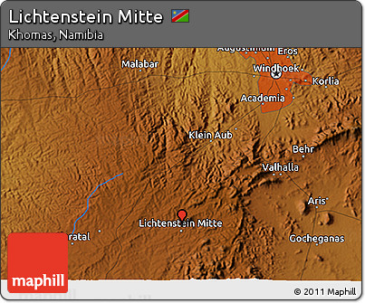 Physical 3D Map of Lichtenstein Mitte