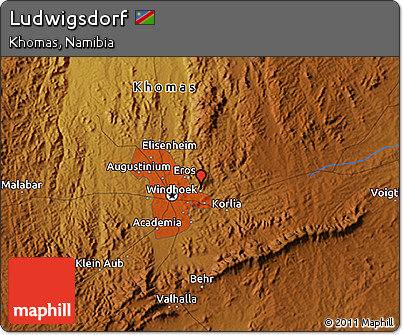 Physical 3D Map of Ludwigsdorf