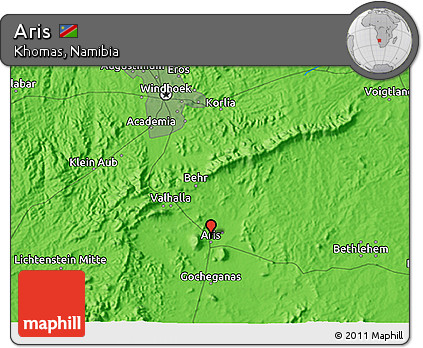 Political 3D Map of Aris