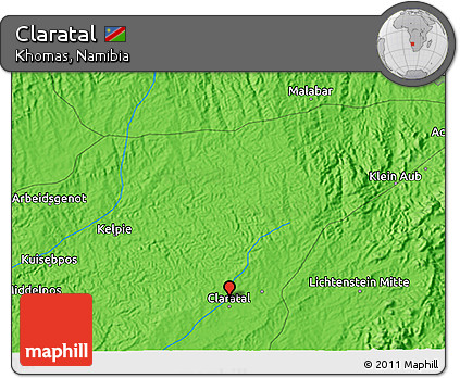 Political 3D Map of Claratal