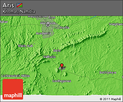 Political 3D Map of Aris