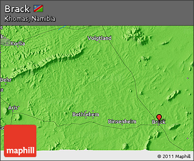Political 3D Map of Brack