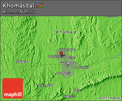 Political 3D Map of Khomasdal