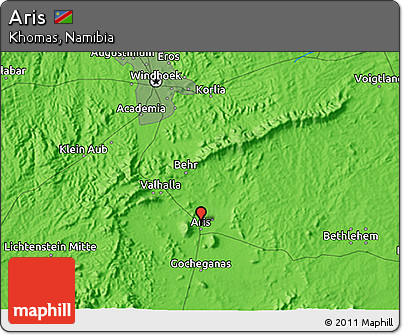 Political 3D Map of Aris