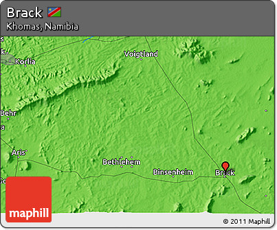 Political 3D Map of Brack