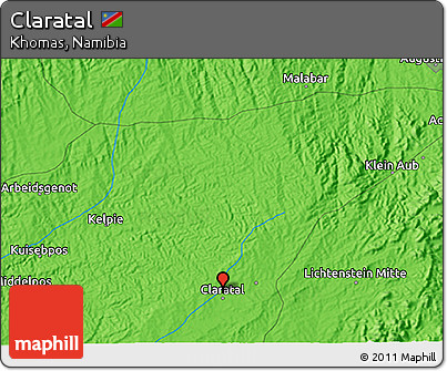 Political 3D Map of Claratal