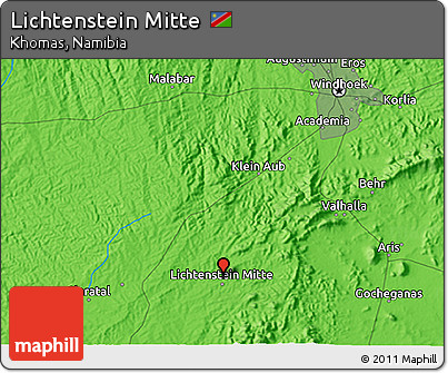 Political 3D Map of Lichtenstein Mitte