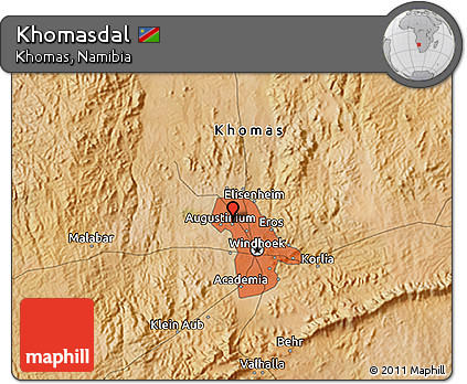 Satellite 3D Map of Khomasdal