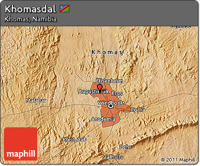 Satellite 3D Map of Khomasdal