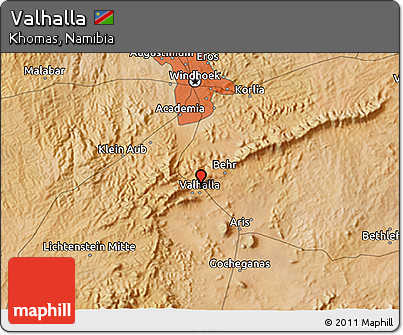 Satellite 3D Map of Valhalla