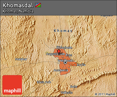 Satellite 3D Map of Khomasdal