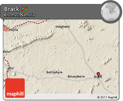 Shaded Relief 3D Map of Brack