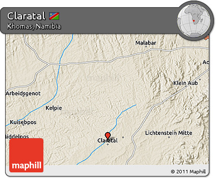 Shaded Relief 3D Map of Claratal