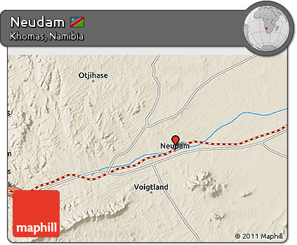 Shaded Relief 3D Map of Neudam
