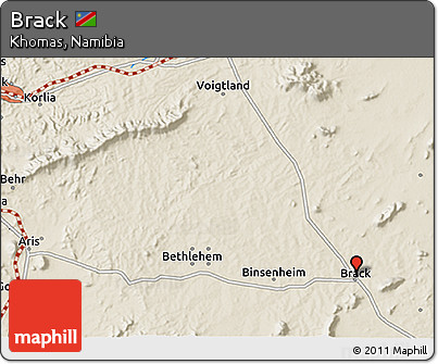 Shaded Relief 3D Map of Brack