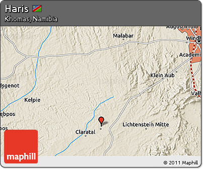 Shaded Relief 3D Map of Haris