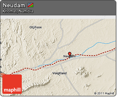 Shaded Relief 3D Map of Neudam