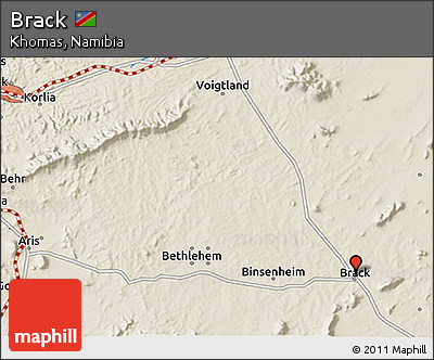 Shaded Relief 3D Map of Brack