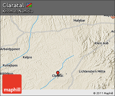 Shaded Relief 3D Map of Claratal