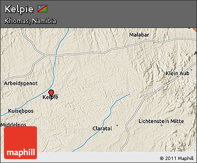 Shaded Relief 3D Map of Kelpie