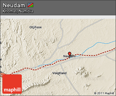 Shaded Relief 3D Map of Neudam