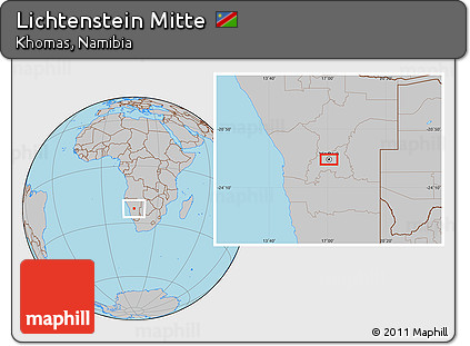 Gray Location Map of Lichtenstein Mitte