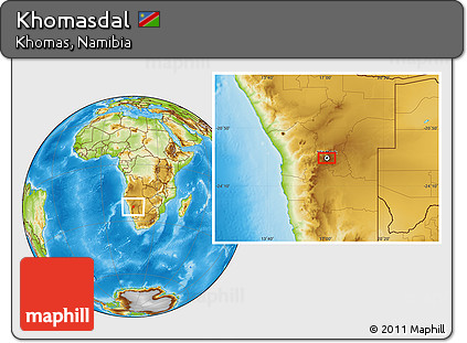 Physical Location Map of Khomasdal