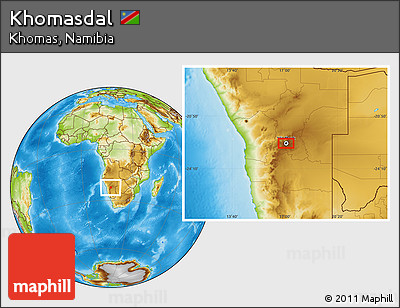 Physical Location Map of Khomasdal