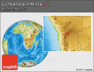 Physical Location Map of Lichtenstein Mitte