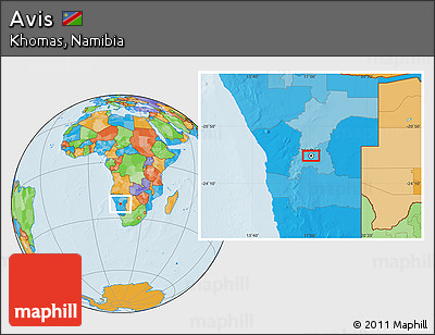Political Location Map of Avis